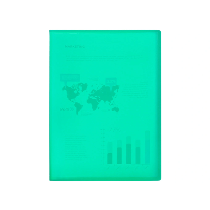 Liderpapel Carpeta Escaparate 10 Fundas Polipropileno DIN A4 Verde Translúcido 1