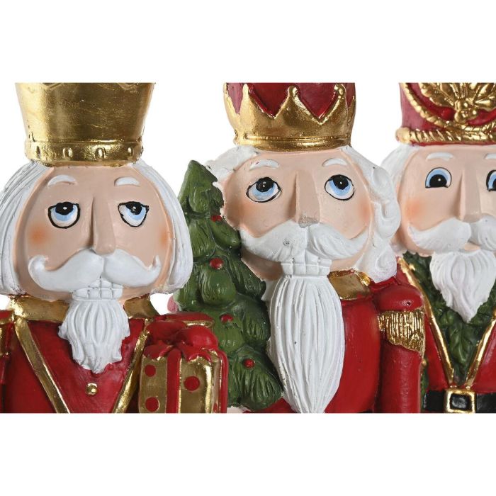 DKD Home Decor Figura Navidad Tradicional Cascanueces Magnesia Multicolor. Set de 3 Unidades (13x48x14 cm) 3