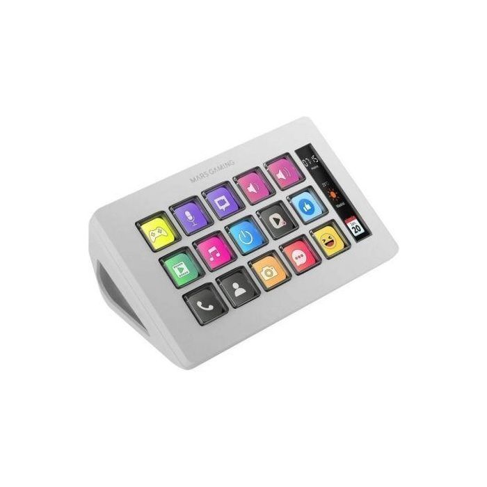 Mars Gaming Stream Deck Slim MSD-ONE, 15 Teclas LCD Personalizables, Blanco, Controlador de Productividad y Streaming para PC 0 Mars Gaming Stream Deck Slim MSD-ONE, 15 Teclas LCD Personalizables, Blanco, Controlador de Productividad y Streaming para PC 0