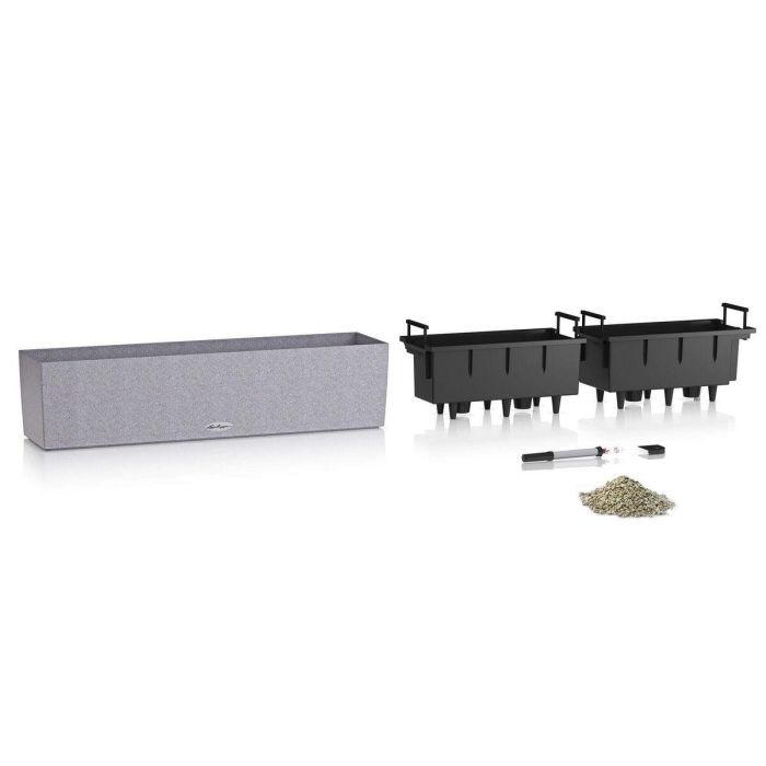 Lechuza LEC4008789156617 Jardinera Balconera Stone 80 Todo en Uno Beige 4