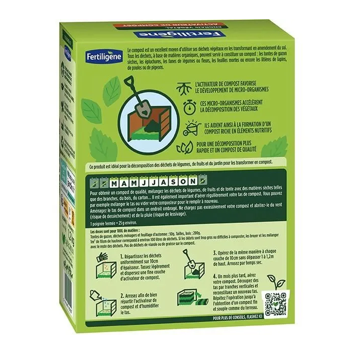 Fertiligene FACOMP12 Activador de compost 1,2 kg Acelera la descomposición de residuos 1