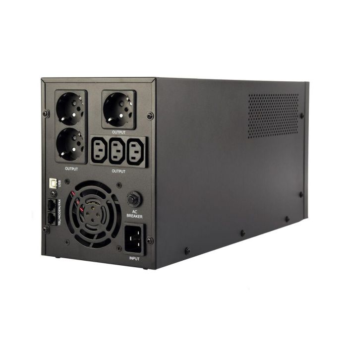 Gembird EG-UPS-036 Sistema de Alimentación Ininterrumpida UPS Línea Interactiva 3 kVA 1800 W 6 Salidas AC Compacto Negro 1 Gembird EG-UPS-036 Sistema de Alimentación Ininterrumpida UPS Línea Interactiva 3 kVA 1800 W 6 Salidas AC Compacto Negro 1