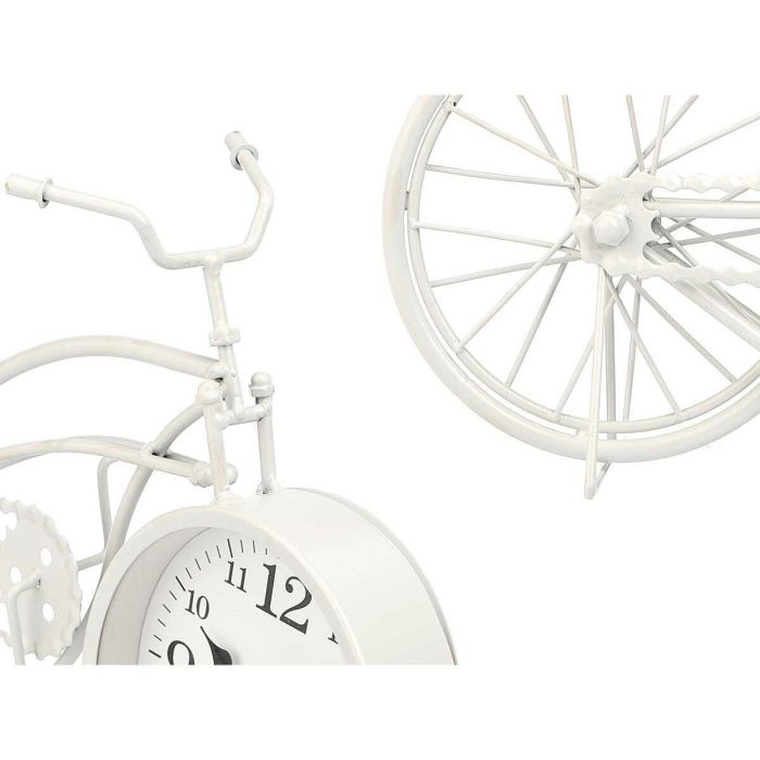 Reloj de Mesa Bicicleta Blanco Metal 42 x 24 x 10 cm (4 Unidades) 1