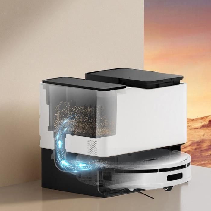 Robot aspirador conectado con base de vaciado - EZICLEAN All In One Z15 Pro - 10.000 Pa - 1,5 L - Blanco 1 Robot aspirador conectado con base de vaciado - EZICLEAN All In One Z15 Pro - 10.000 Pa - 1,5 L - Blanco 1