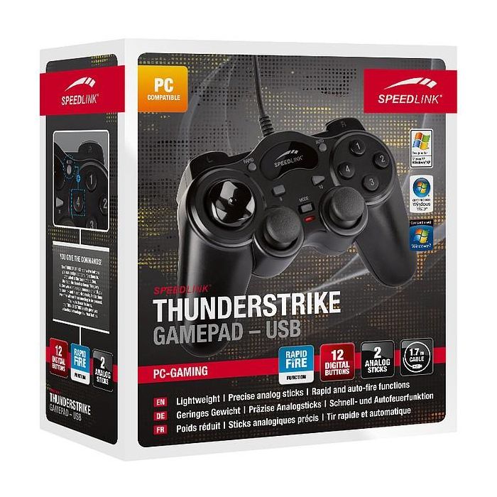 Speedlink Gamepad THUNDERSTRIKE. für PC. USB. schwarz retail 3