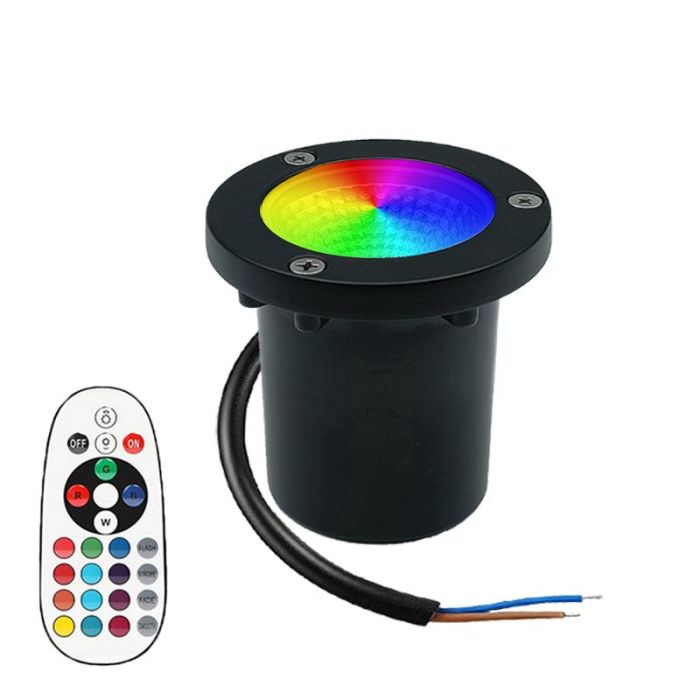 Foco de Empotrar Jardín 5W RGBW IP65 60º con Mando a Distancia 0 Foco de Empotrar Jardín 5W RGBW IP65 60º con Mando a Distancia 0