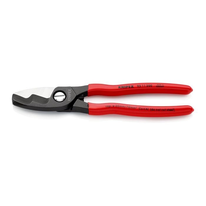 Knipex Tijeras cortacables 200 mm ø 20 mm / 70 mm², doble filo, 9511200 Knipex Tijeras cortacables 200 mm ø 20 mm / 70 mm², doble filo, 9511200