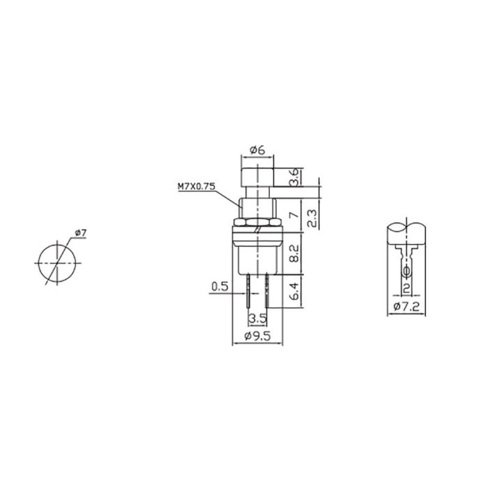 Edm Pulsador 1A 250V, Hierro/Metal, Colores Surtidos 1 Edm Pulsador 1A 250V, Hierro/Metal, Colores Surtidos 1