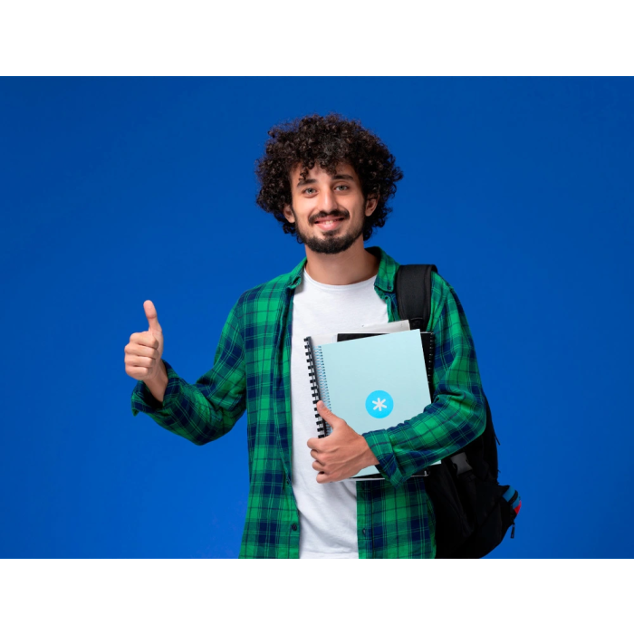 Antartik Cuaderno espiral A4 micro, tapa forrada, 80 hojas, 90 gr, horizontal, celeste 8