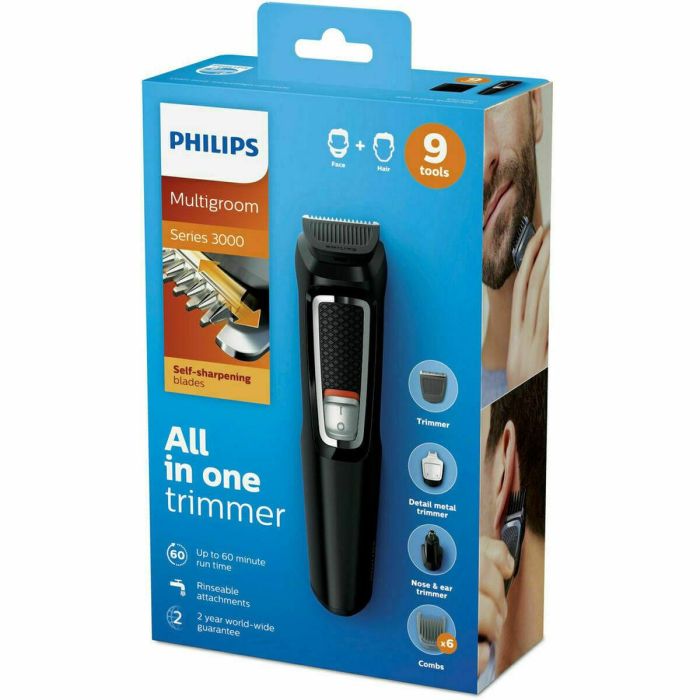 Philips Multigroom Series 3000 mg3740 - Afeitadora con 9 herramientas, recortador de precisión y peines-guía, carga en 16h 1 Philips Multigroom Series 3000 mg3740 - Afeitadora con 9 herramientas, recortador de precisión y peines-guía, carga en 16h 1