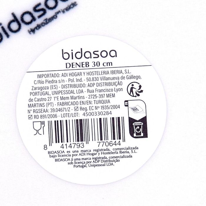 Plato Pizza Porcelana Deneb Hydrozero Bidasoa 30 cm 5 Plato Pizza Porcelana Deneb Hydrozero Bidasoa 30 cm 5