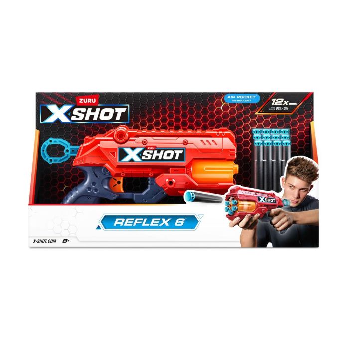 X-Shot Pistola de Juguete Reflex 6, Lanzador Blaster de Acción. Incluye 12 Dardos. Ideal para Jugar Individualmente. Edad Recomendada 8 Años. 1 X-Shot Pistola de Juguete Reflex 6, Lanzador Blaster de Acción. Incluye 12 Dardos. Ideal para Jugar Individualmente. Edad Recomendada 8 Años. 1