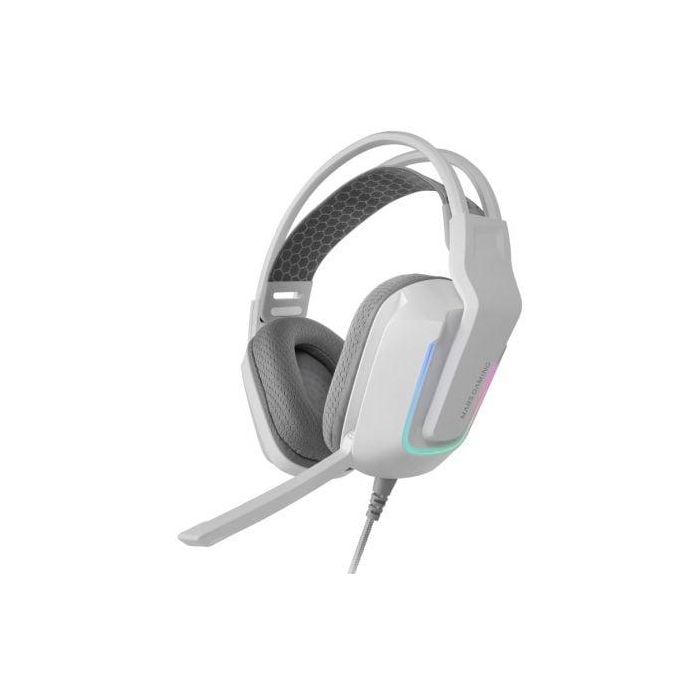 Auriculares Gaming con Micrófono Mars Gaming MH-Strike/ Jack 3.5/ USB/ Blancos