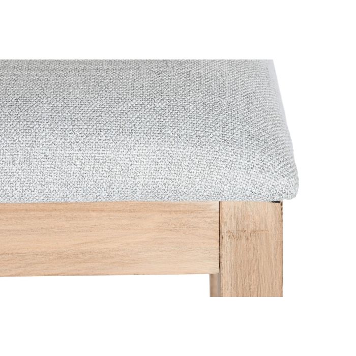 DKD Home Decor Silla Moderna Gris Claro - Ancho 46 cm, Profundidad 61 cm, Altura 86 cm - Madera Abeto, Poliéster - Altura Asiento 50cm 3