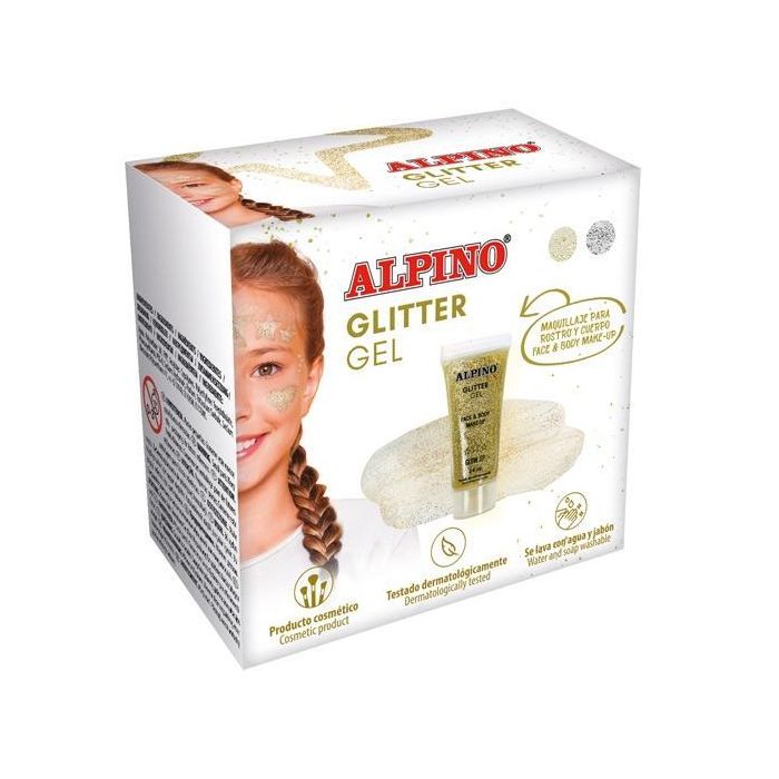 Alpino Gel Transparente Con Purpurina Glitter Oro