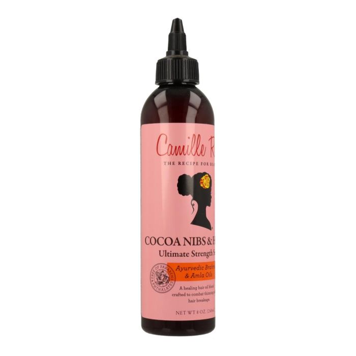Camille Rose Serum de Fuerza Cocoa Nibs & Honey 240ml - Libre de Parabenos, Aceites Ayurvédicos