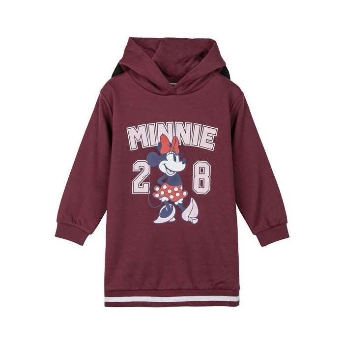Sudadera con Capucha Niña Minnie Mouse Rojo 4 Años Sudadera con Capucha Niña Minnie Mouse Rojo 4 Años