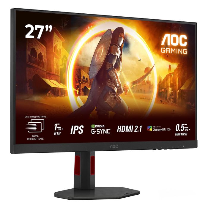 AOC U27G4R Monitor Gaming 68,6 cm (27") 4K Ultra HD IPS 320 Hz 1 ms 2xHDMI DP USB Negro/Rojo 1