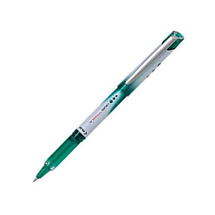 Pilot Roller V-Ball 7 Grip Tinta Líquida Verde 0.7mm - Bola para Escritura Suave y Cómoda (Set de 12) (Set de 12)