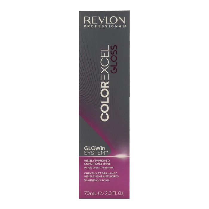 Revlon Color Excel Gloss 7.127 Deep Satin – Coloración Rubio Medio Ceniza Irisado sin amoníaco pH ácido para brillo espejo