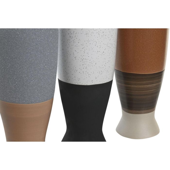 Jarron Boho DKD Home Decor Gris Terracota 9 x 29 x 9.6 cm (3 Unidades) 2 Jarron Boho DKD Home Decor Gris Terracota 9 x 29 x 9.6 cm (3 Unidades) 2