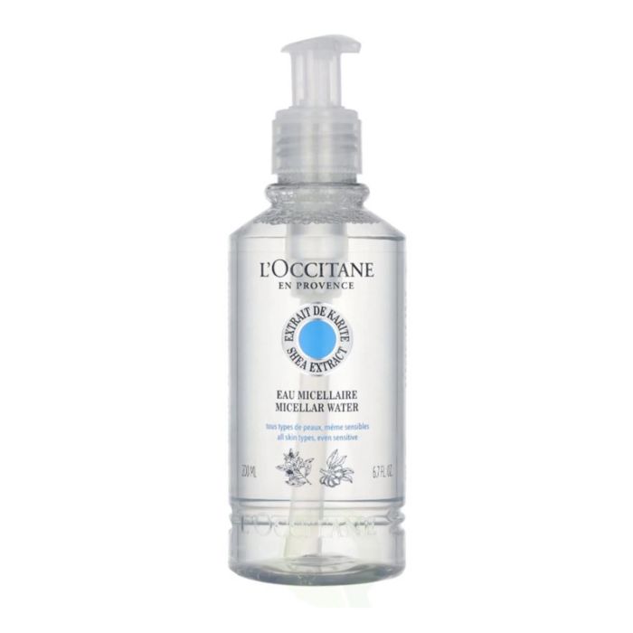 L'Occitane En Provence Agua Micelar Karité 200 ml Limpieza Facial Suave Piel Sensible Desmaquillante Hidratante con Naranjo