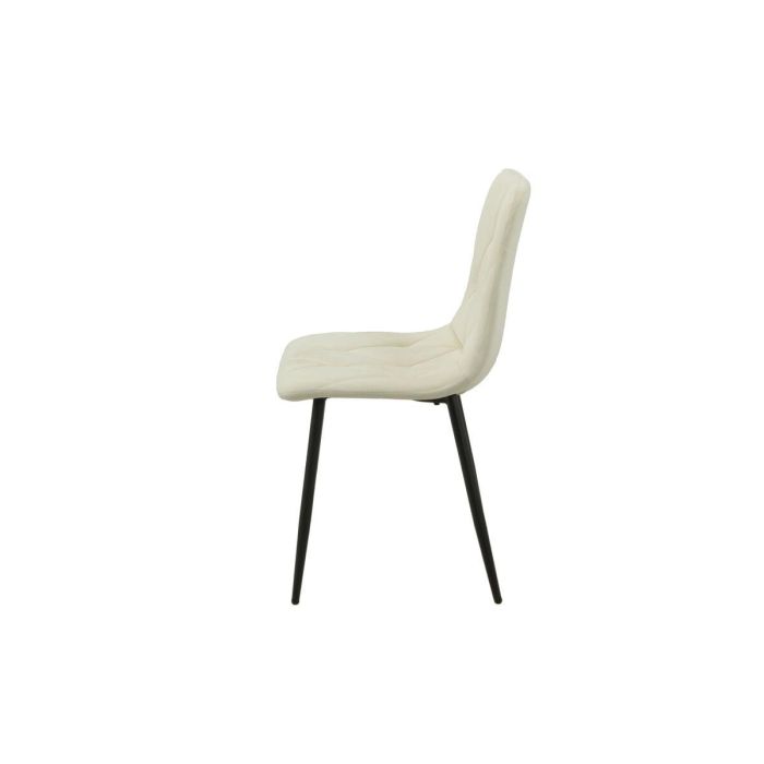 Silla Romimex Blanco Terciopelo Metal 45 x 89 x 55 cm 3