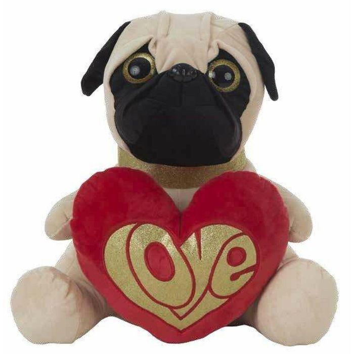 Peluche pug dog corazón 48 cm