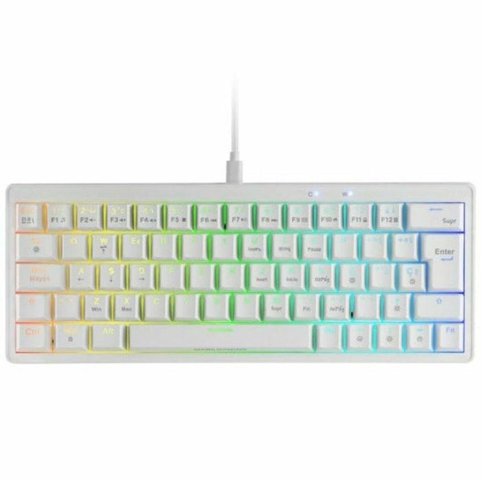 Teclado Gaming Mars Gaming MKMINIPROWYES Qwerty US Blanco 0 Teclado Gaming Mars Gaming MKMINIPROWYES Qwerty US Blanco 0