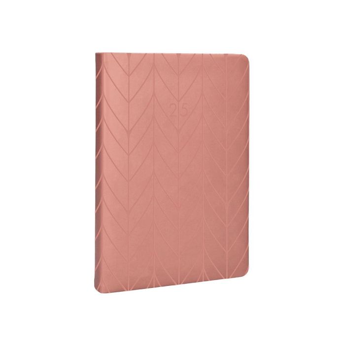 Agenda Encuadernada Liderpapel Lipsi A5 2025 Dia Pagina Color Rosa Melocoton Papel 70 gr 3