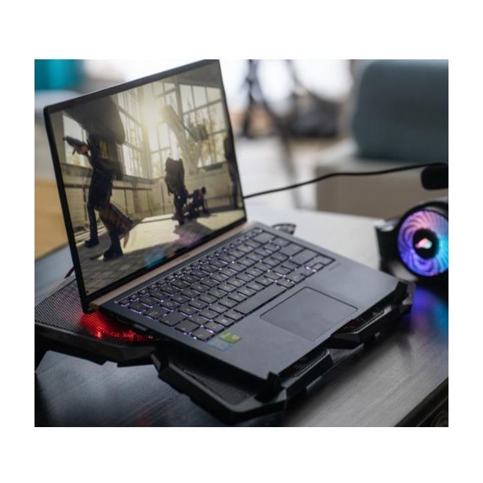 Verbatim Soporte Para Portatil Surefire Bora Gaming Laptop Cooling Pad Red Verbatim Soporte Para Portatil Surefire Bora Gaming Laptop Cooling Pad Red