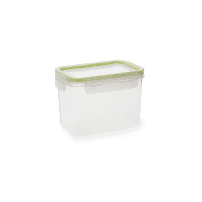 Fiambrera Hermética Quid Greenery Transparente Plástico Rectangular 1,05 L (4 Unidades) 1 Fiambrera Hermética Quid Greenery Transparente Plástico Rectangular 1,05 L (4 Unidades) 1