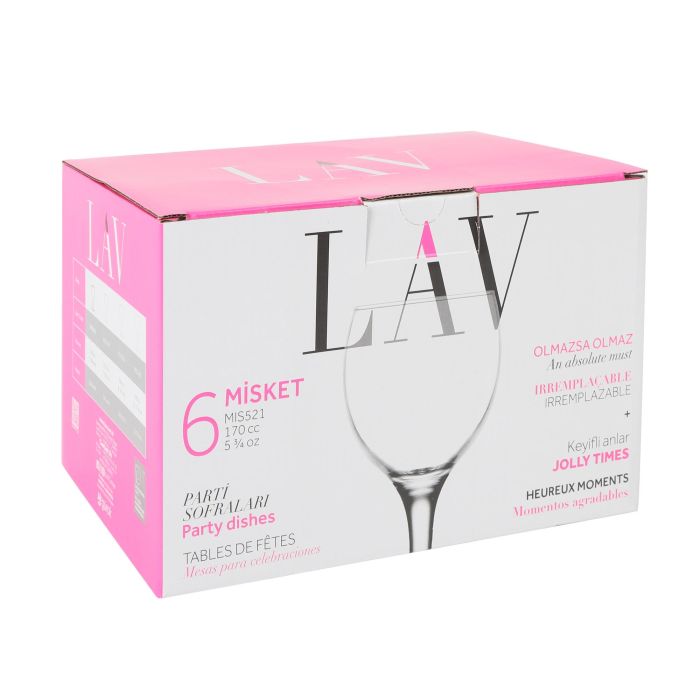 Lav Set 6 Copas Vino Blanco 170 cc - Colección Misket (4 Cajas) 6