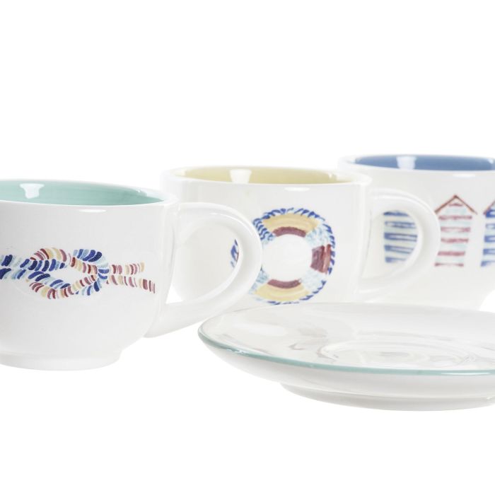 DKD Home Decor Set de 6 Tazas de Café 180ml Dolomita, Colección Salitre Mediterráneo, Azul y Verde, Aptas Microondas y Lavavajillas 2 DKD Home Decor Set de 6 Tazas de Café 180ml Dolomita, Colección Salitre Mediterráneo, Azul y Verde, Aptas Microondas y Lavavajillas 2