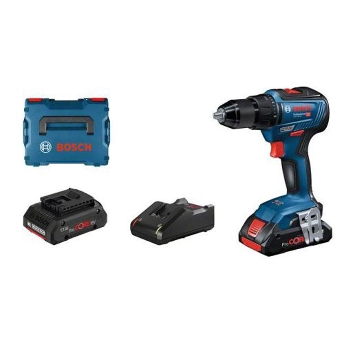 Taladro Atornillador BOSCH PROFESSIONAL GSR 18V-55 + 2 baterías 4.0Ah ProCore L-BOXX