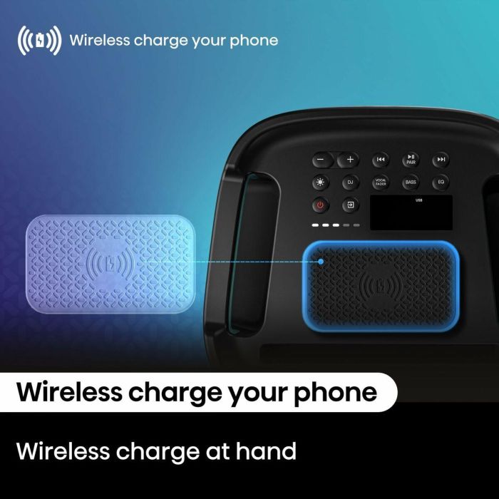 Hisense Party Storm Altavoz para Fiestas Inalámbrico Negro 300W Resistente al Agua Bluetooth USB Entrada Auxiliar Batería 15h 4