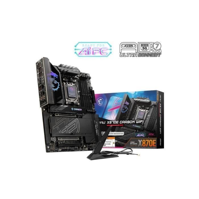 MSI MPG X870E CARBON WiFi Placa Base ATX para AMD Zócalo AM5 X870E, Wi-Fi 7, Bluetooth 5.4, DDR5 hasta 256GB, 2.5 Gigabit LAN 0 MSI MPG X870E CARBON WiFi Placa Base ATX para AMD Zócalo AM5 X870E, Wi-Fi 7, Bluetooth 5.4, DDR5 hasta 256GB, 2.5 Gigabit LAN 0