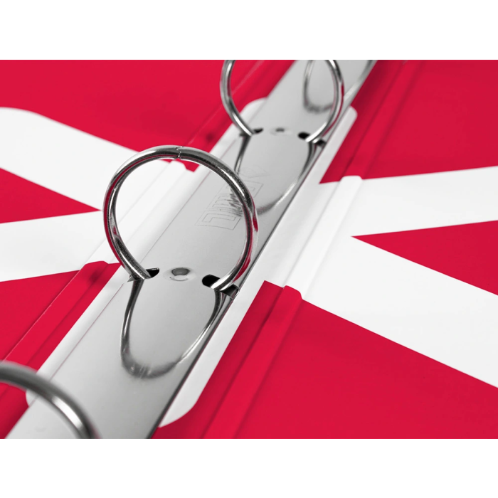 Antartik Carpeta A4 con 4 Anillas Redondas de 25 mm Forrada Color Frambuesa 5