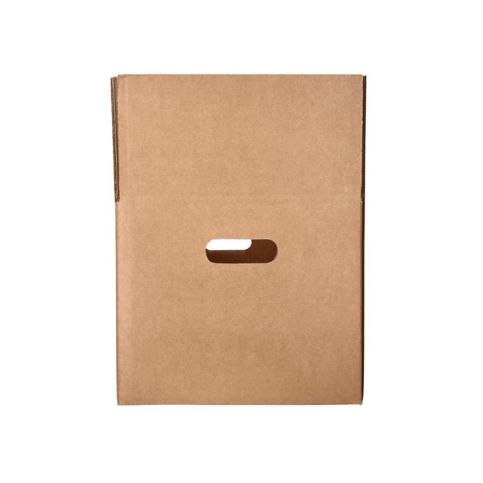 Caja Para Embalar Q-Connect Americana Con Asas Carton Reciclado Canal Simple 5 mm Color Kraft 500x340x310 mm 25 unidades 3