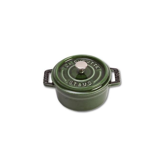 Staub Mini Cocotte Redonda 10cm de Hierro Fundido Verde Basilio