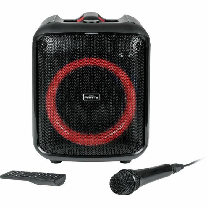 BIGBEN PARTYBTHPMAX - Altavoz luminoso inalámbrico - Bluetooth 5.3 - 200W - USB, SD, Aux-In - Micrófono con cable (ideal Karaoke)