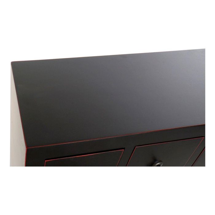 DKD Home Decor Cajonera Oriental Masako con 6 Cajones y 2 Puertas de Madera de Abeto y MDF, Negro y Rojo, 63x27x101 cm 5 DKD Home Decor Cajonera Oriental Masako con 6 Cajones y 2 Puertas de Madera de Abeto y MDF, Negro y Rojo, 63x27x101 cm 5
