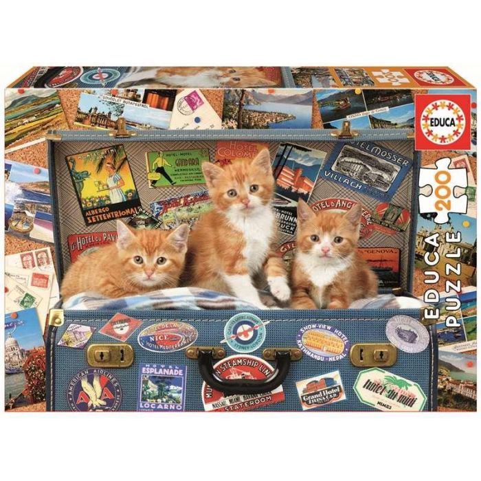 Puzzle 200 gatitos viajeros Puzzle 200 gatitos viajeros