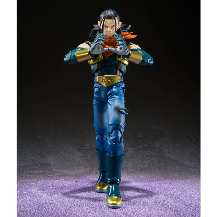 Tamashii Nations S.H. Figuarts Dragon Ball GT Super Android 17 - Figura de 15 cm con accesorios