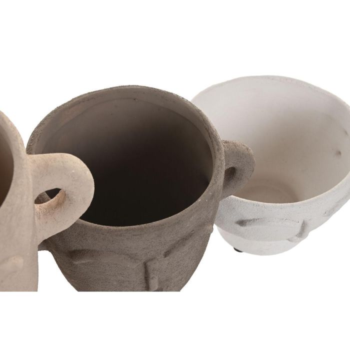 DKD Home Decor Jarron Urban Gres Multicolor 11 x 22 x 17 cm Set de 3 1