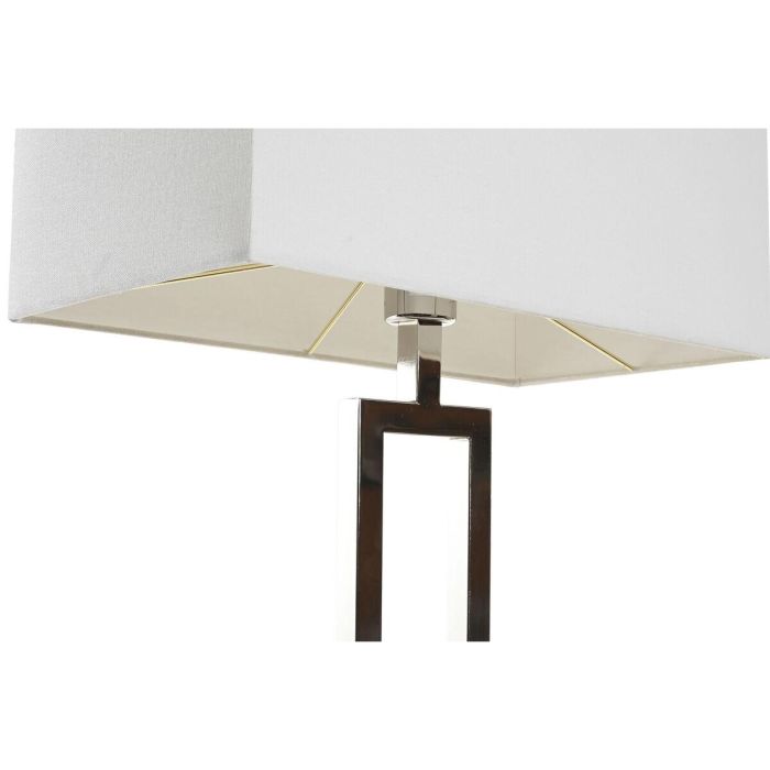 Lampara Sobremesa Moderno DKD Home Decor Plateado Blanco 23 x 80 x 43 cm 3