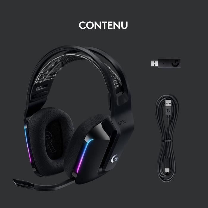 Logitech G733 Auricular Gaming Inalámbrico con Microfono, LIGHTSYNC RGB, Blue VO!CE, DTS Headphone:X 2.0, para PC/Mac 5 Logitech G733 Auricular Gaming Inalámbrico con Microfono, LIGHTSYNC RGB, Blue VO!CE, DTS Headphone:X 2.0, para PC/Mac 5
