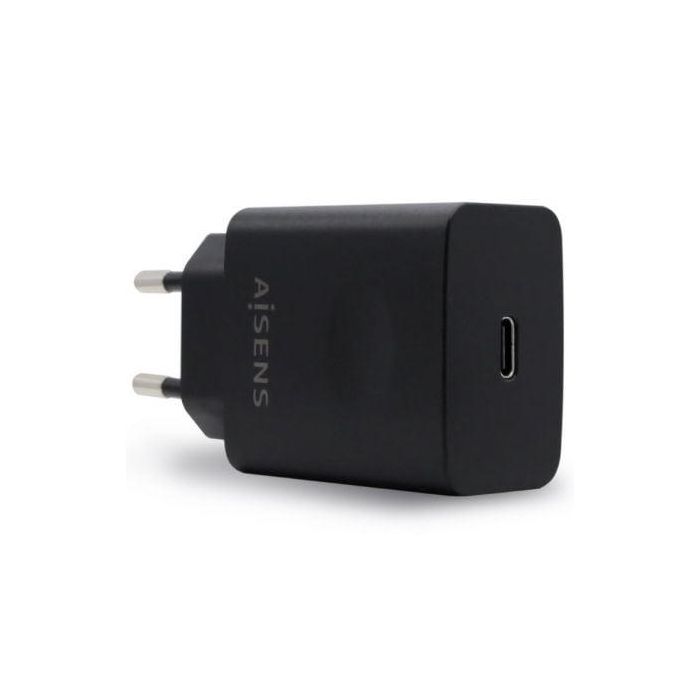 Aisens Cargador USB-C PD3.0 20W, 1 Puerto, Compatible con móviles, tablets y más, Negro Aisens Cargador USB-C PD3.0 20W, 1 Puerto, Compatible con móviles, tablets y más, Negro