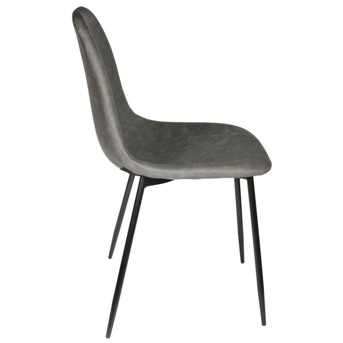 Home Deco Factory Silla Gris Amber - Respaldo de Madera Contraplacada, Asiento de Plástico PU, Estilo Industrial 2 Home Deco Factory Silla Gris Amber - Respaldo de Madera Contraplacada, Asiento de Plástico PU, Estilo Industrial 2
