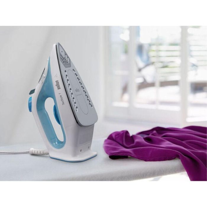 Braun TexStyle 1 Plancha vapor-seco Suela de cerámica 2000 W Azul, Blanco 1 Braun TexStyle 1 Plancha vapor-seco Suela de cerámica 2000 W Azul, Blanco 1